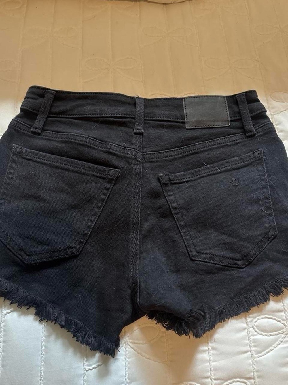 Aeropostale Black Ripped Frayed Hem Denim Shorts - Picture 3 of 3